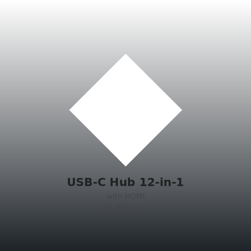 USB-C Hub 12-in-1 with HDMI 4K Ethernet