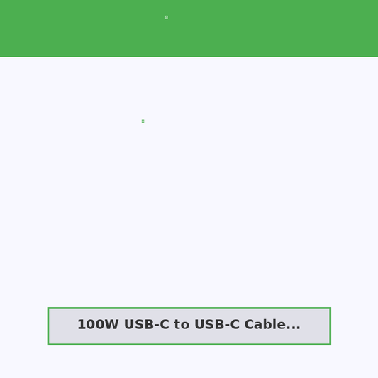 100W USB-C to USB-C Cable 2M