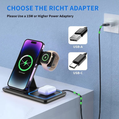 3-in-1 Wireless Charging Station (15W)