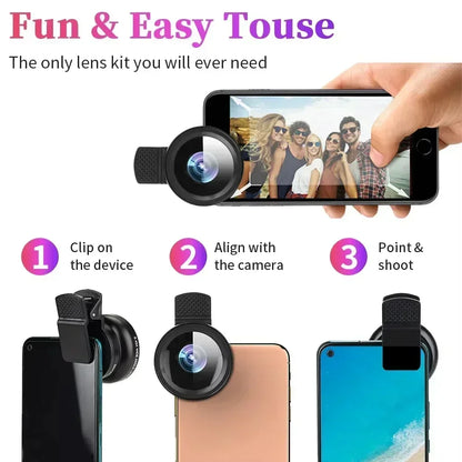 2-in-1 Wide Angle & Macro Phone Lens