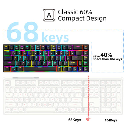 68-Key RGB Mechanical Keyboard