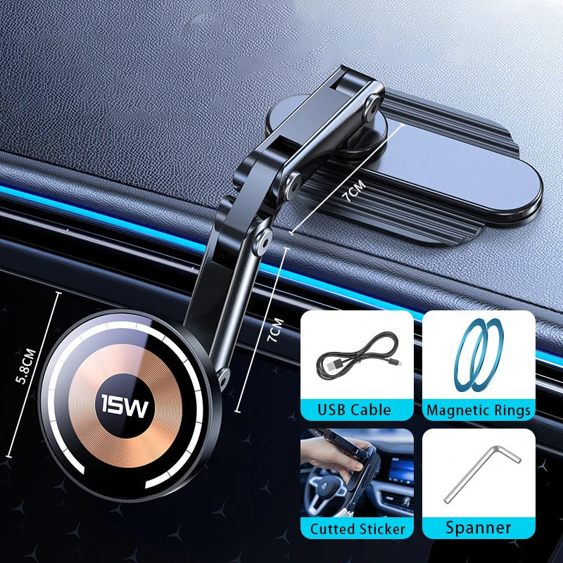Magnetic Car Wireless Charger Mount 15W
