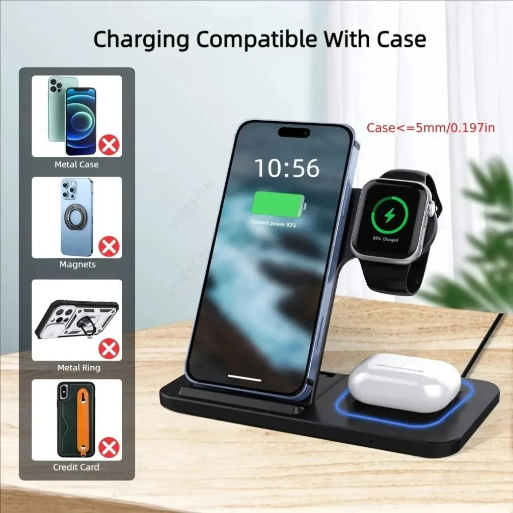 3-in-1 Wireless Charging Station (15W)