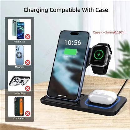 3-in-1 Wireless Charging Station (15W)