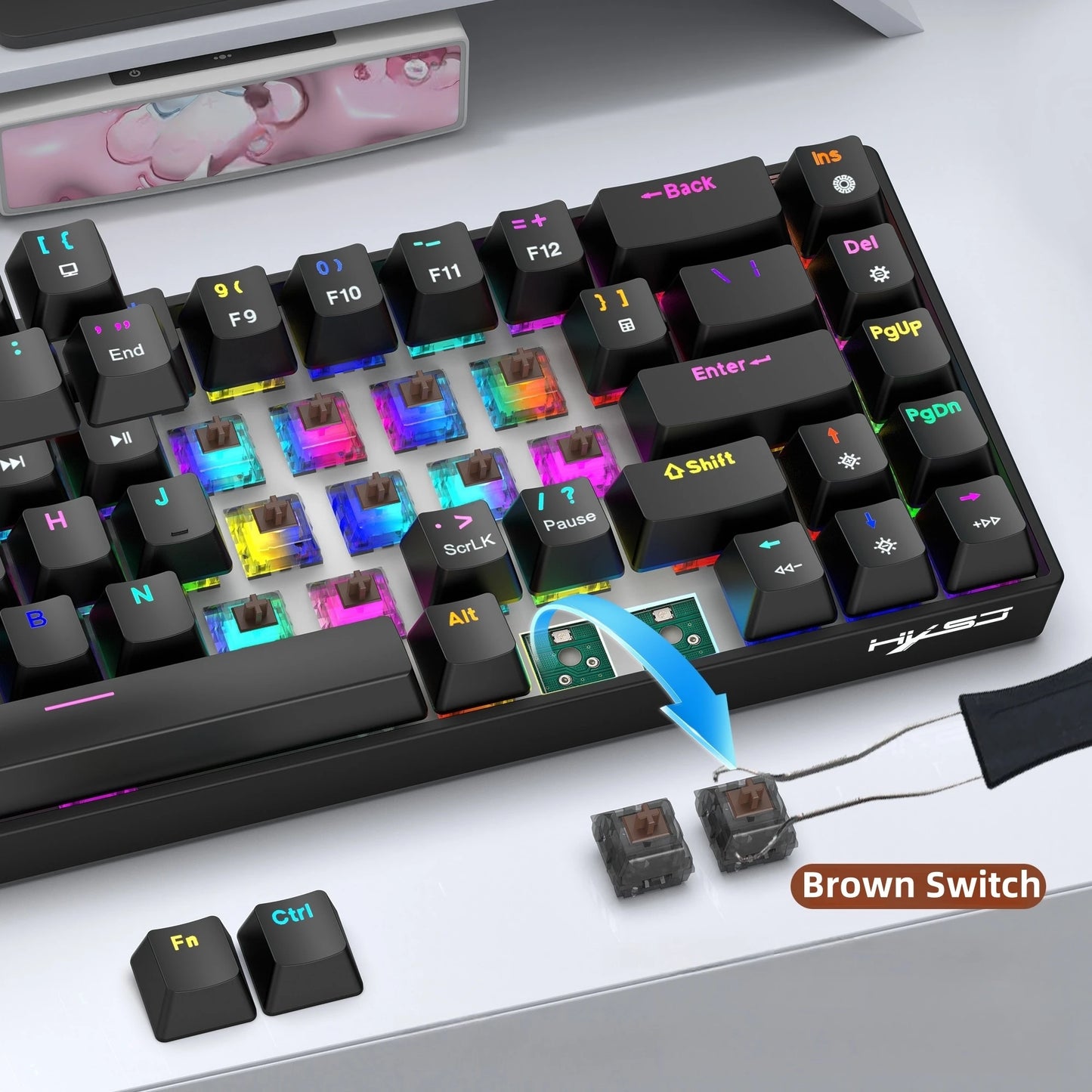 68-Key RGB Mechanical Keyboard