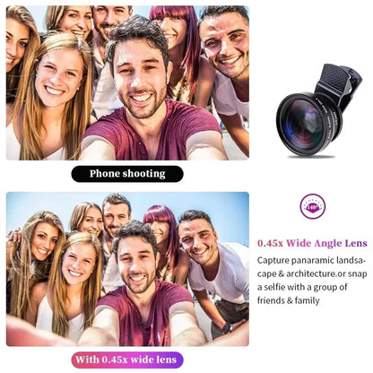 2-in-1 Wide Angle & Macro Phone Lens