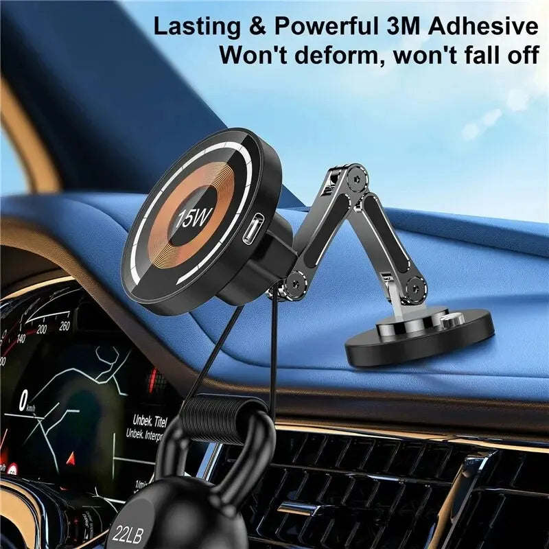 Magnetic Car Wireless Charger Mount 15W
