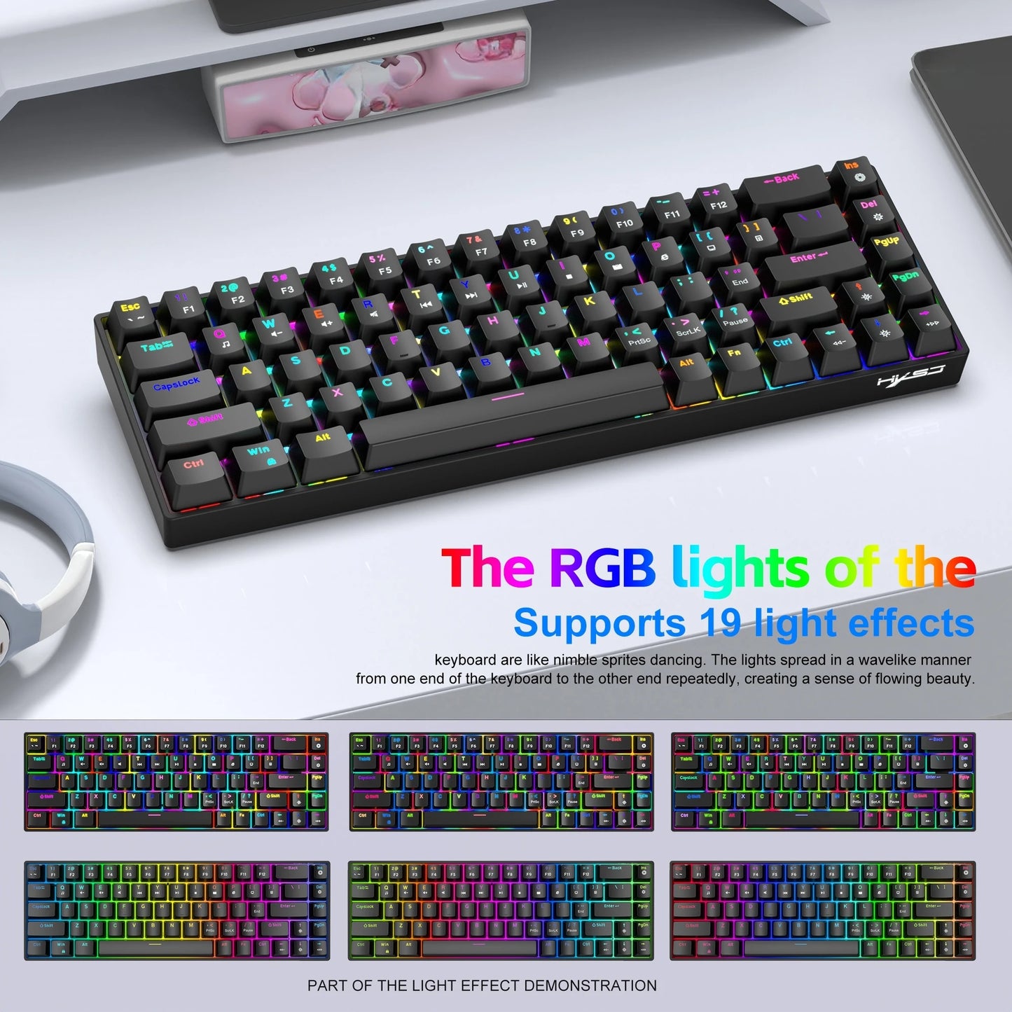 68-Key RGB Mechanical Keyboard