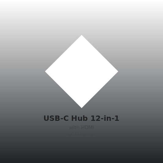USB-C Hub 12-in-1 with HDMI 4K Ethernet