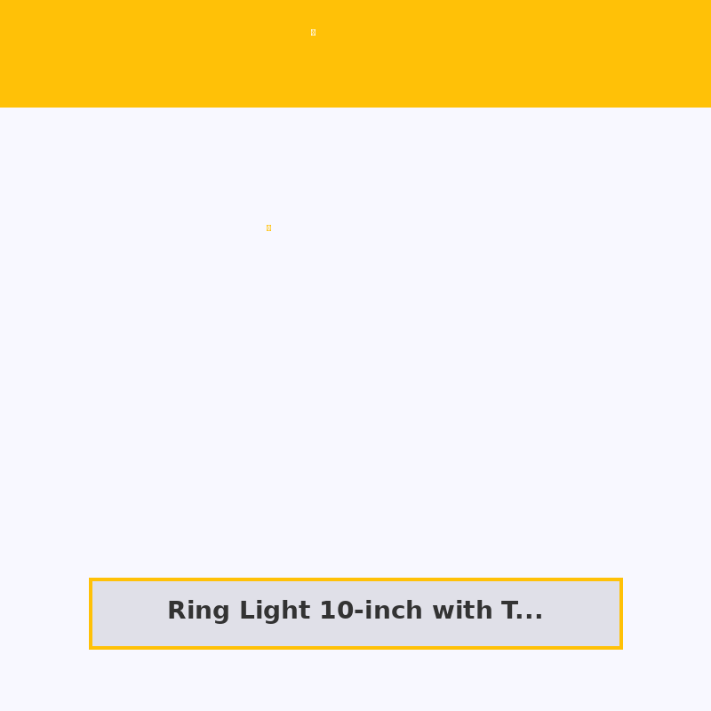 Ring Light 10-inch with Tripod