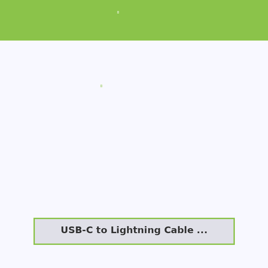 USB-C to Lightning Cable MFi